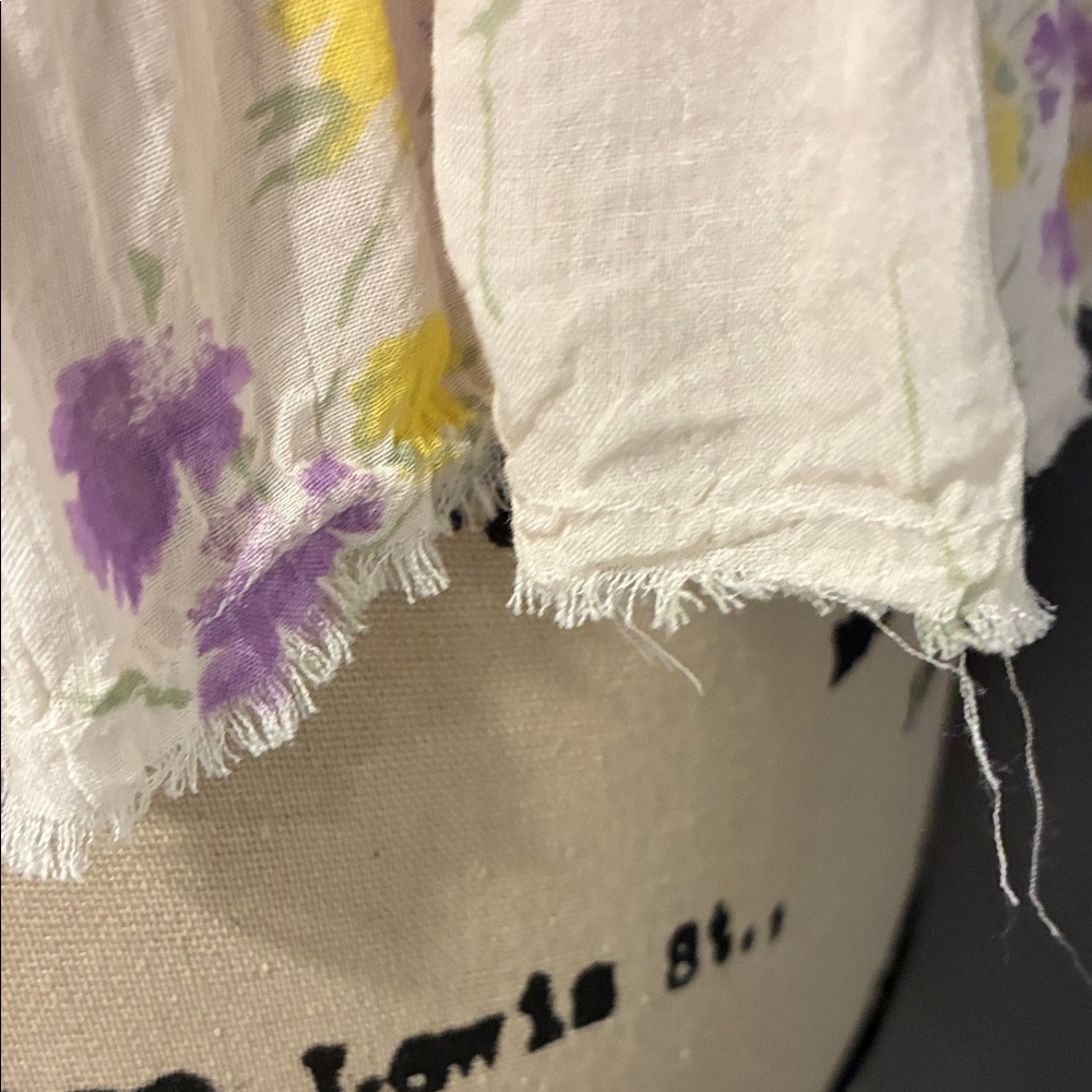 Chic Floral Camisole - Cream, Yellow, Purple - Picture 4 of 11